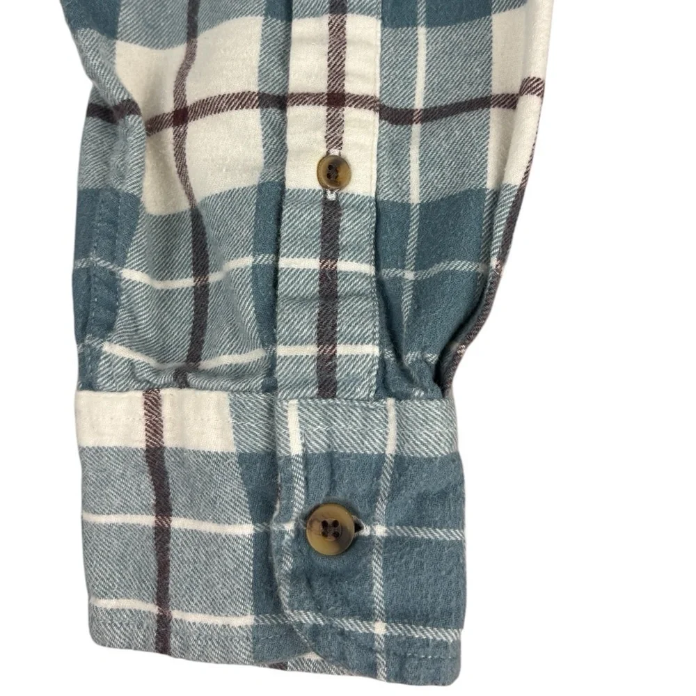 J Crew Mercantile Slim Fit Men’s Flannel Shirt Casual Fall Size Large Plaid - Picture 4 of 11